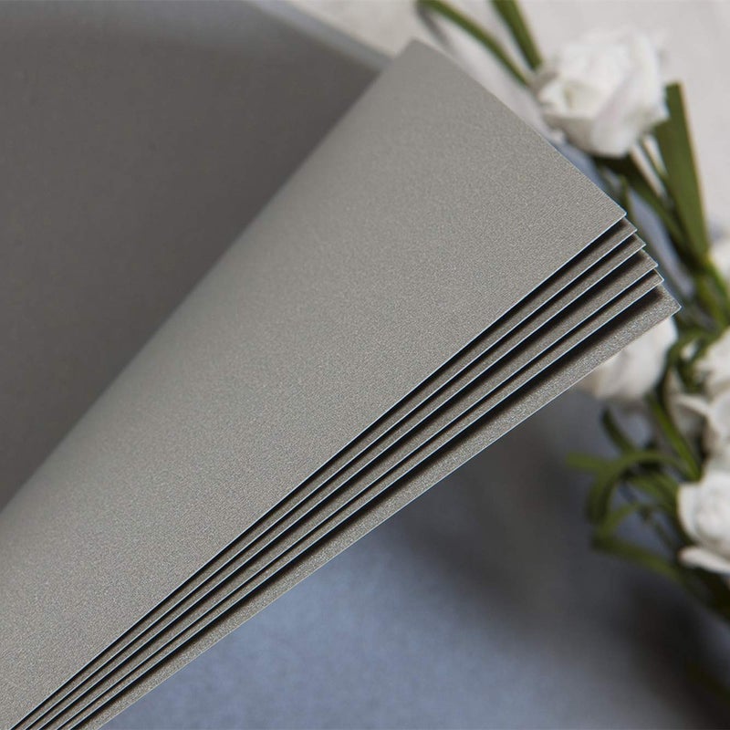 Gearchic 12 x 12 Inch Large DIY Scrapbook Photo Album with Window Design Cover 80 Pages Craft Paper Memory Book for Weeding Anniversary Travel and Baby (Gray) - Image 5